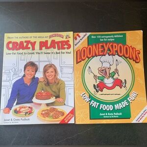 COOKBOOKS | Set of 2 | Looneyspoons and Crazy Plates